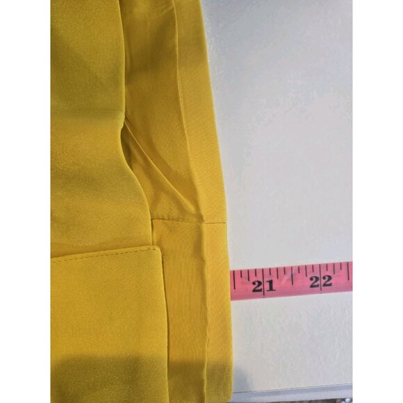 Vtg Dana Buchman 100% Silk Yellow Button Down Blazer, Size 8P - Picture 8 of 8